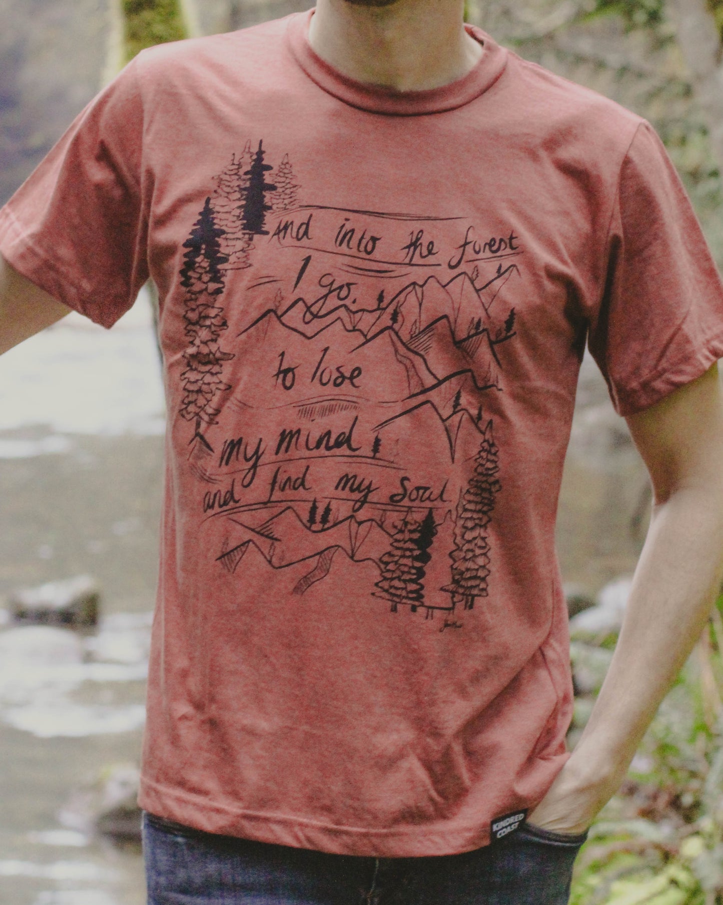 INTO THE FOREST - Unisex Eco Tee - Rust