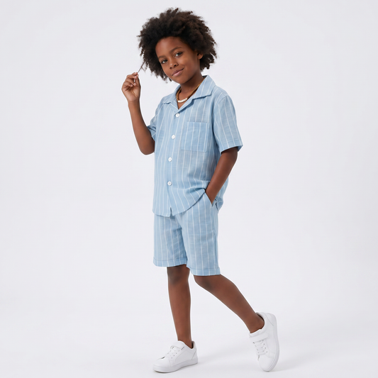 Luca Striped Dressy Shorts Set