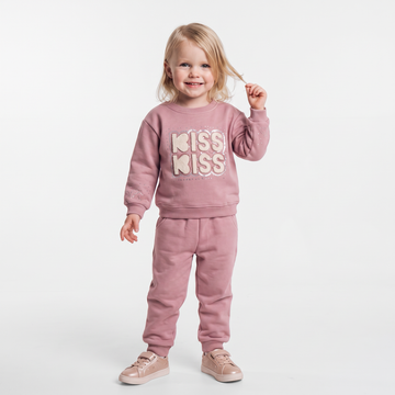 Kiss-Kiss Cotton Joggers Set
