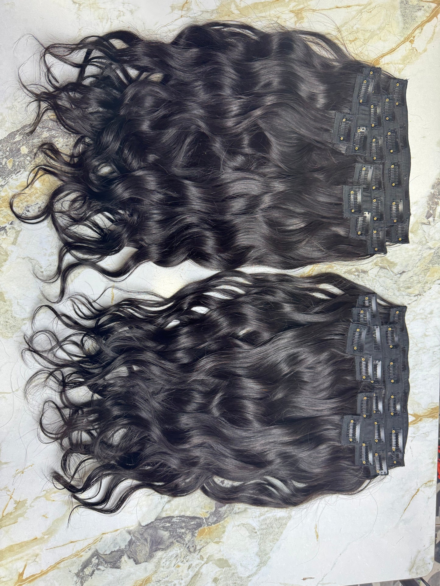 Indian Virgin Wavy Clip On Set - Velora Luxury Fashion