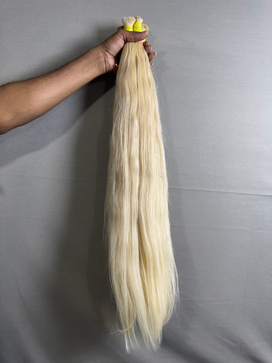 Indian raw 613 blonde bulk hair - Velora Luxury Fashion