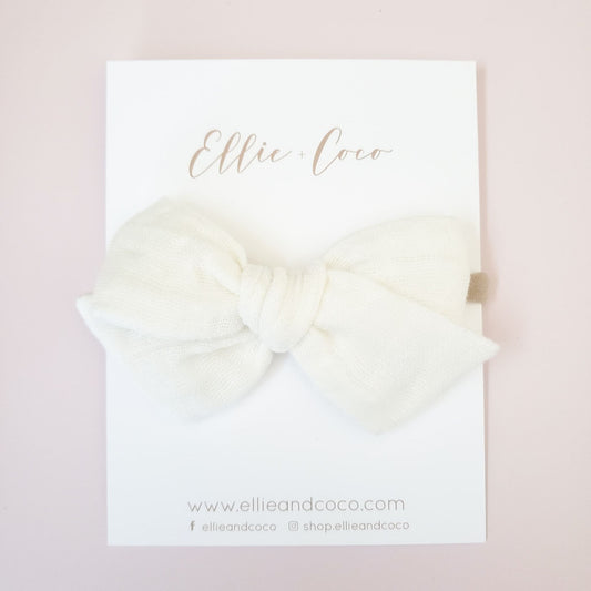 Gauze Bow | Ivory - Velora