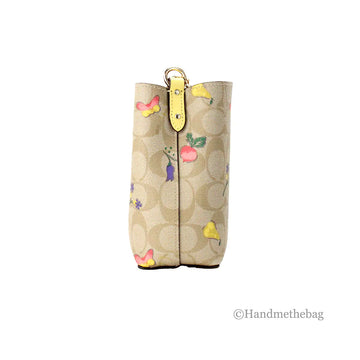 Coach Mini Town Bucket Signature Leather Dreamy Veggie Crossbody
