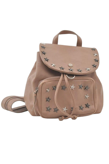 JIMMY CHOO Vintage Stella Star Studs Leather Backpack Pink Beige 7492K - Velora Luxury Fashion