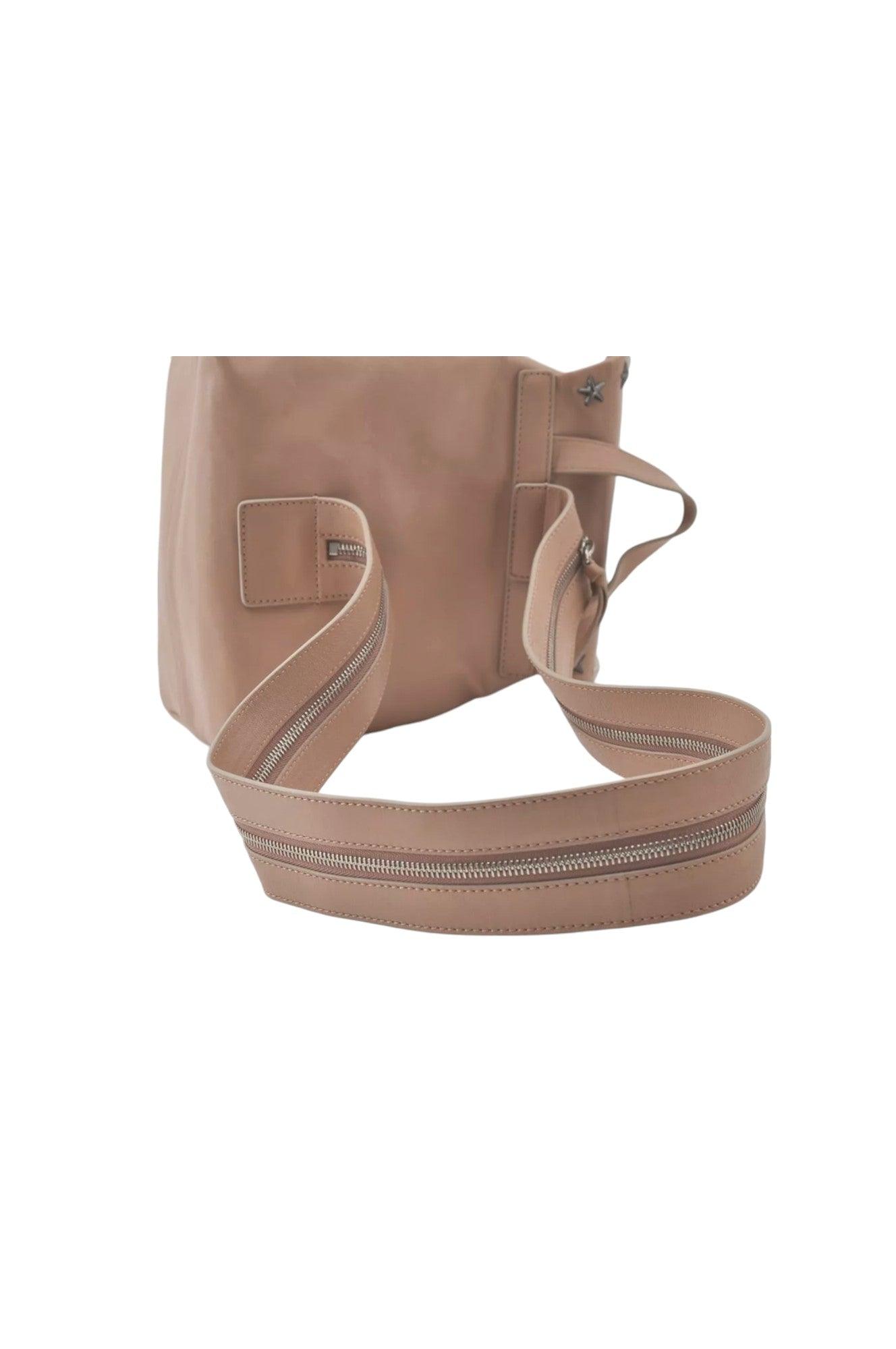 JIMMY CHOO Vintage Stella Star Studs Leather Backpack Pink Beige 7492K - Velora Luxury Fashion