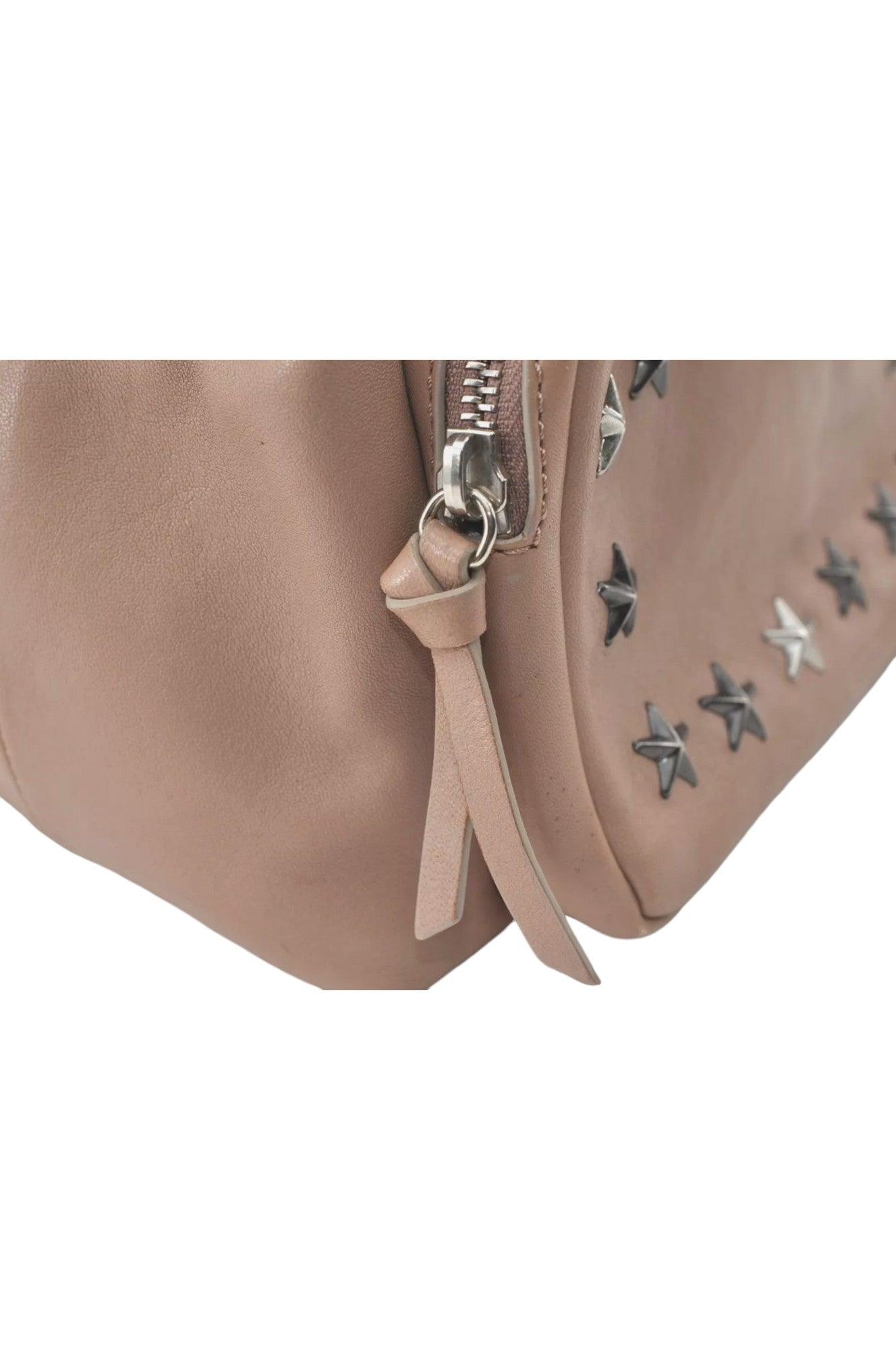 JIMMY CHOO Vintage Stella Star Studs Leather Backpack Pink Beige 7492K - Velora Luxury Fashion