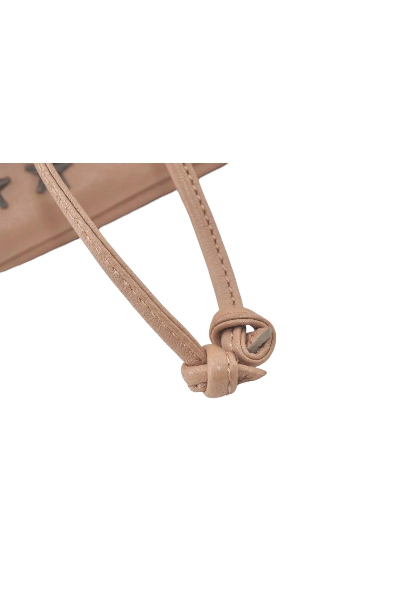 JIMMY CHOO Vintage Stella Star Studs Leather Backpack Pink Beige 7492K - Velora Luxury Fashion