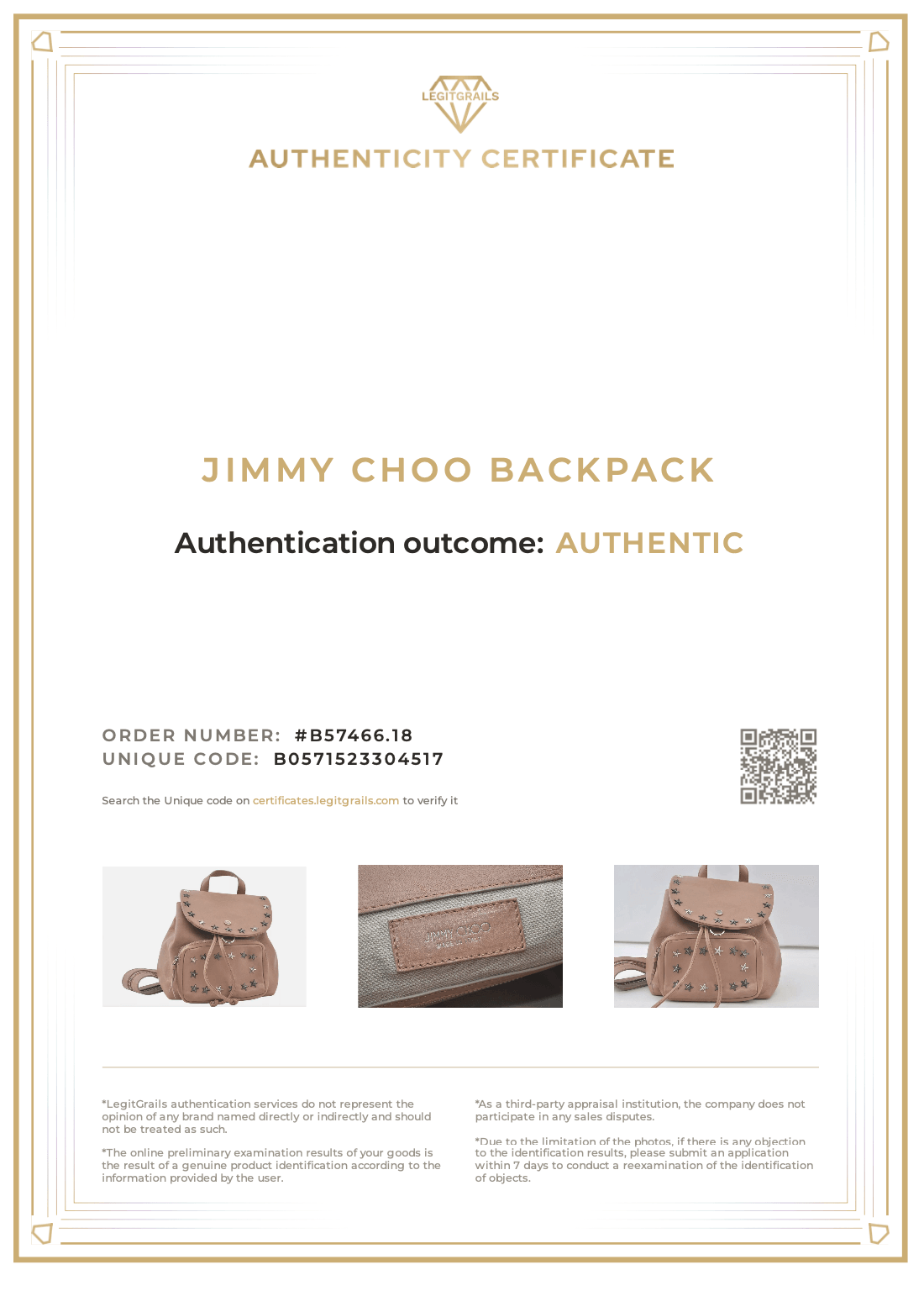 JIMMY CHOO Vintage Stella Star Studs Leather Backpack Pink Beige 7492K - Velora Luxury Fashion