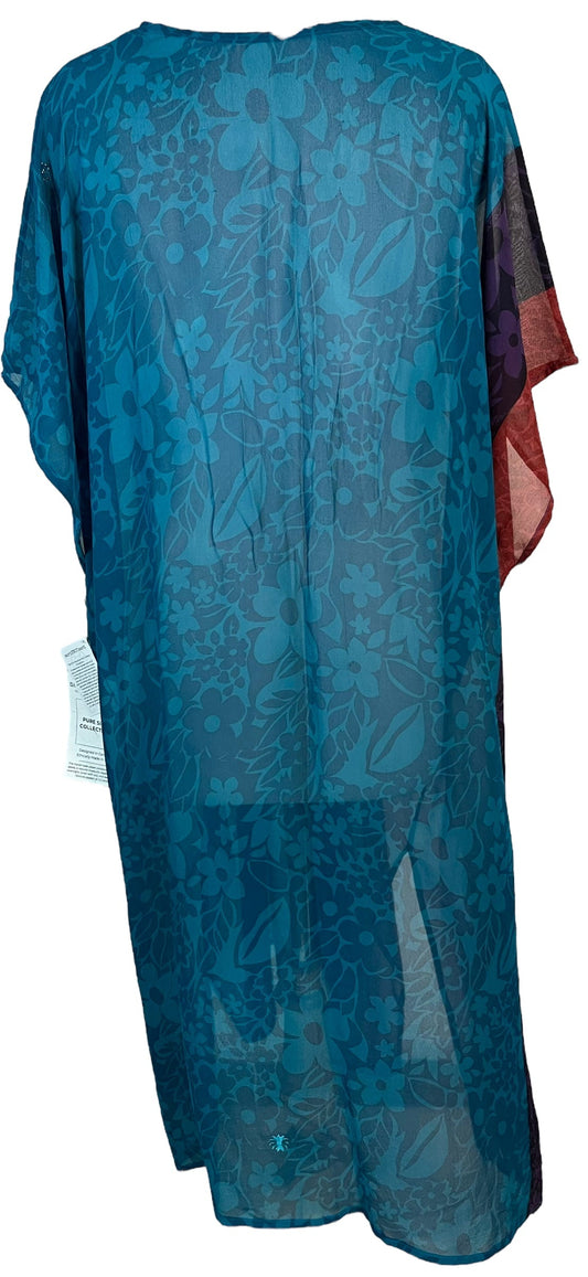 PRG6368 Sheer Avatar Pure Silk Maxi Kaftan - Velora