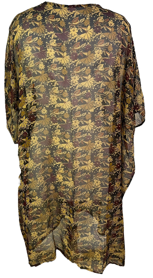 PCH6641 Very Sheer Avatar Pure Silk Midi Length Kaftan - Velora