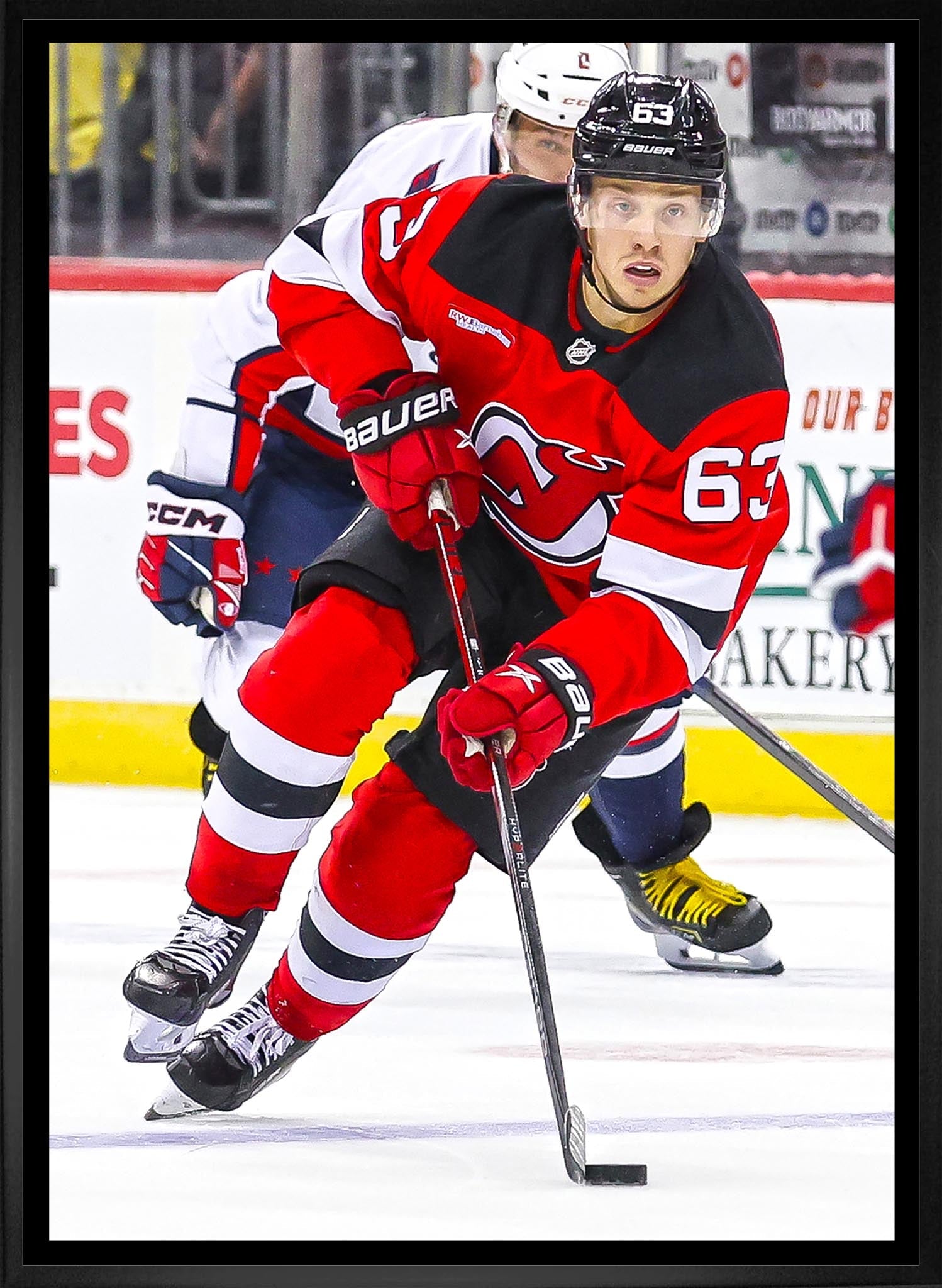 Jesper Bratt 20x29 Framed Canvas New Jersey Devils - Velora Luxury Fashion