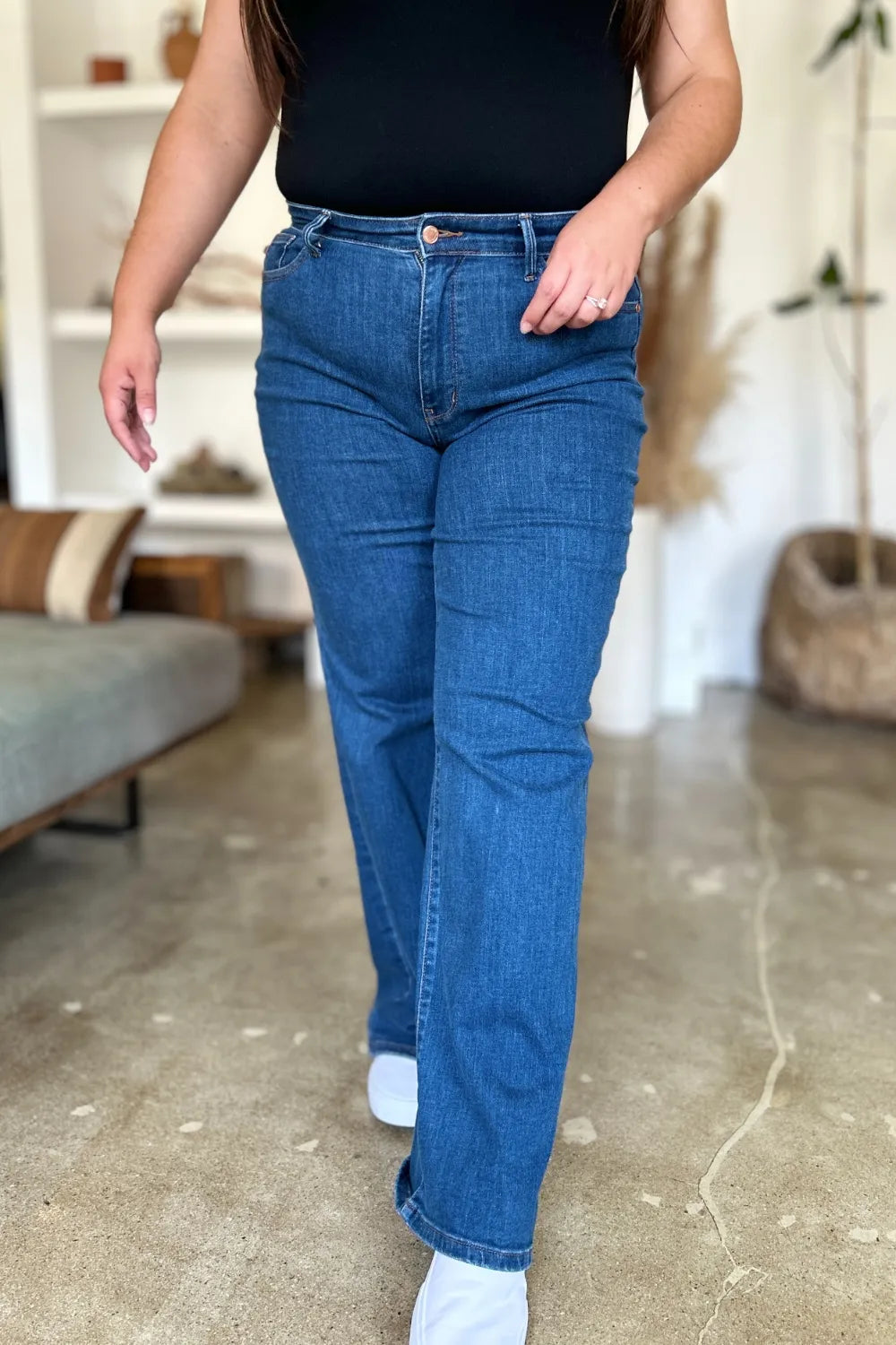 Judy Blue Full Size High Rise Straight Jeans - Velora Luxury Fashion