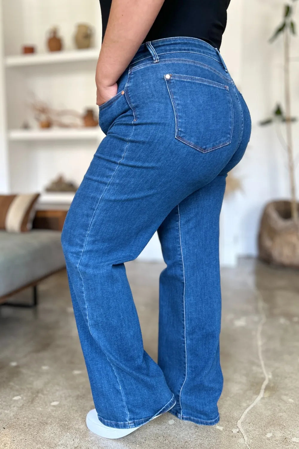 Judy Blue Full Size High Rise Straight Jeans - Velora