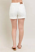 Judy Blue Full Size High Waist Cuff Denim Shorts Plus Size - Velora Luxury Fashion