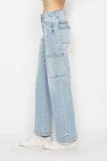 Judy Blue Full Size High Waist Straight Cargo Jeans - Velora Luxury Fashion