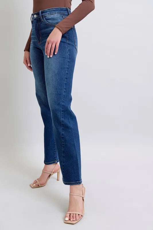 Judy Blue Full Size Side Seam Detail Straight Jeans with Pockets - Velora Luxury Fashion