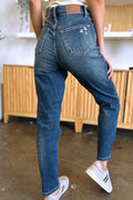Judy Blue Full Size Tummy Control High Waist Slim Jeans - Velora Luxury Fashion