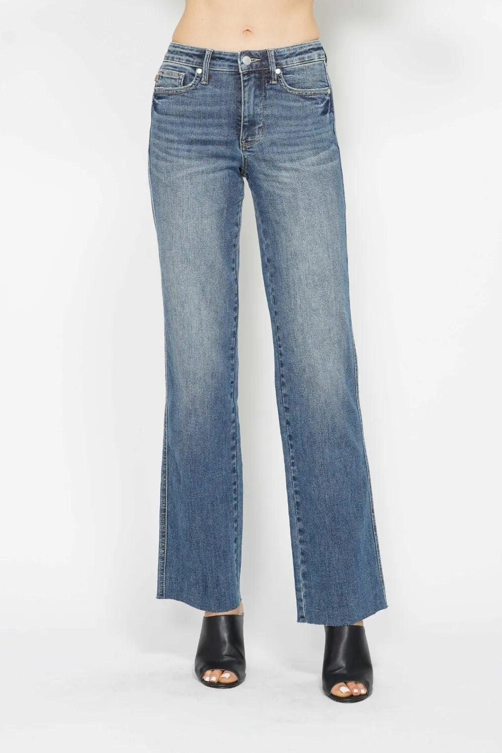 Judy Blue Full Size Tummy Control Straight Jeans - Velora Luxury Fashion