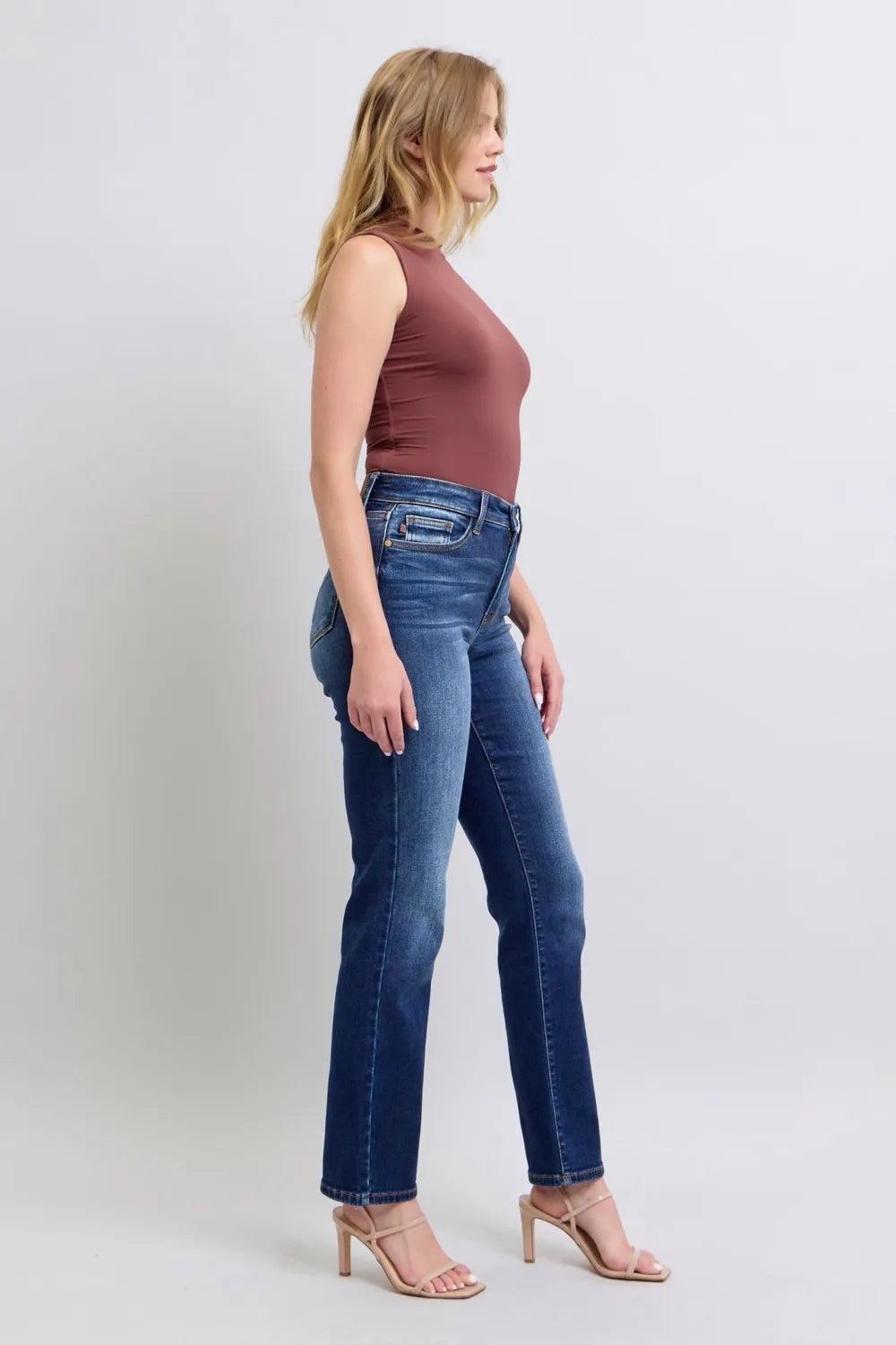 Judy Blue Full Size Washed Straight Leg Jeans with Pockets - Velora
