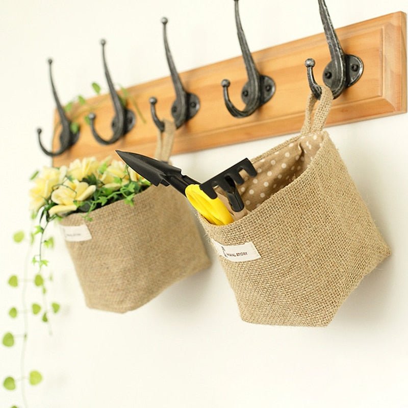 Jute Hanging Storage Basket - Velora Luxury Fashion