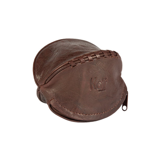 K10655BB | Mini Pochette/Portachiavi in Vera Pelle pieno fiore, Volanata. Colore Testa Moro. Accessori Nickel Lucido. Dimensioni: cm 12,5 x 7,5 x 7,5. Confezione: Sacchetto Tnt - Velora Luxury Fashion