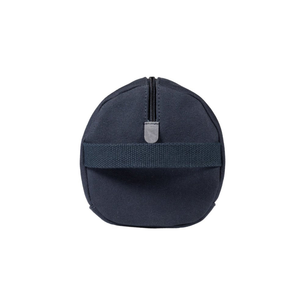 K2005DF | Beauty Case in Canvas 100% Cotone/Vera Pelle pieno fiore, Naked. Colore Blu. Maniglia laterale. Chiusura con lampo. Dimensioni: cm 25 x 15 x 17. Confezione: Sacchetto in Tnt - Velora Luxury Fashion