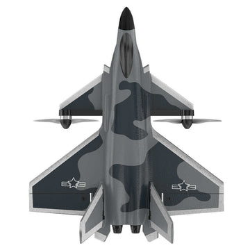 KF700 J-20 4-Channel Brushless Glider RC Plane, 300m Range, Camouflage Gray - Velora Luxury Fashion