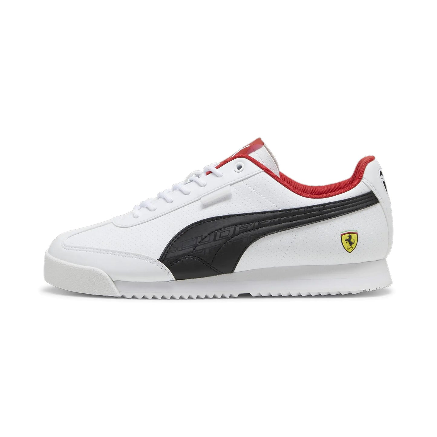PUMA Mens Ferrari Roma Via Sneaker White Black 7.5