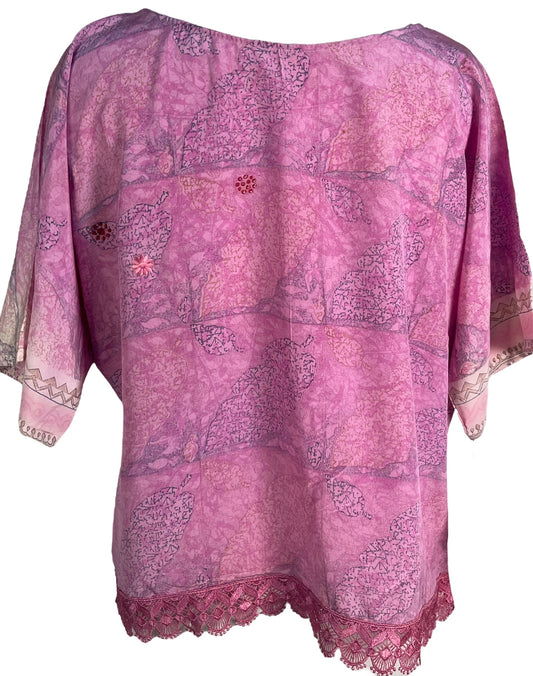PRC6685 Avatar Pure Silk Side Slit Top - Velora