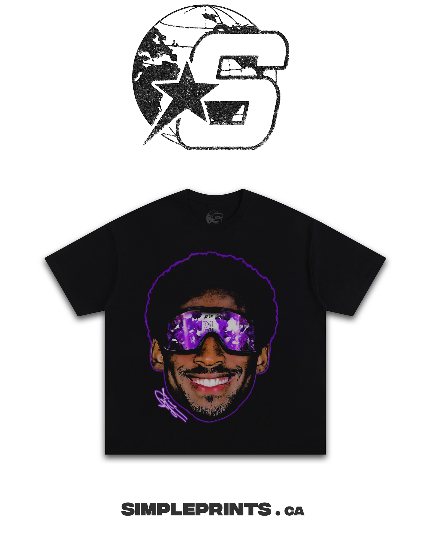 KOBE BIG FACE Graphic T-Shirt - Velora Luxury Fashion