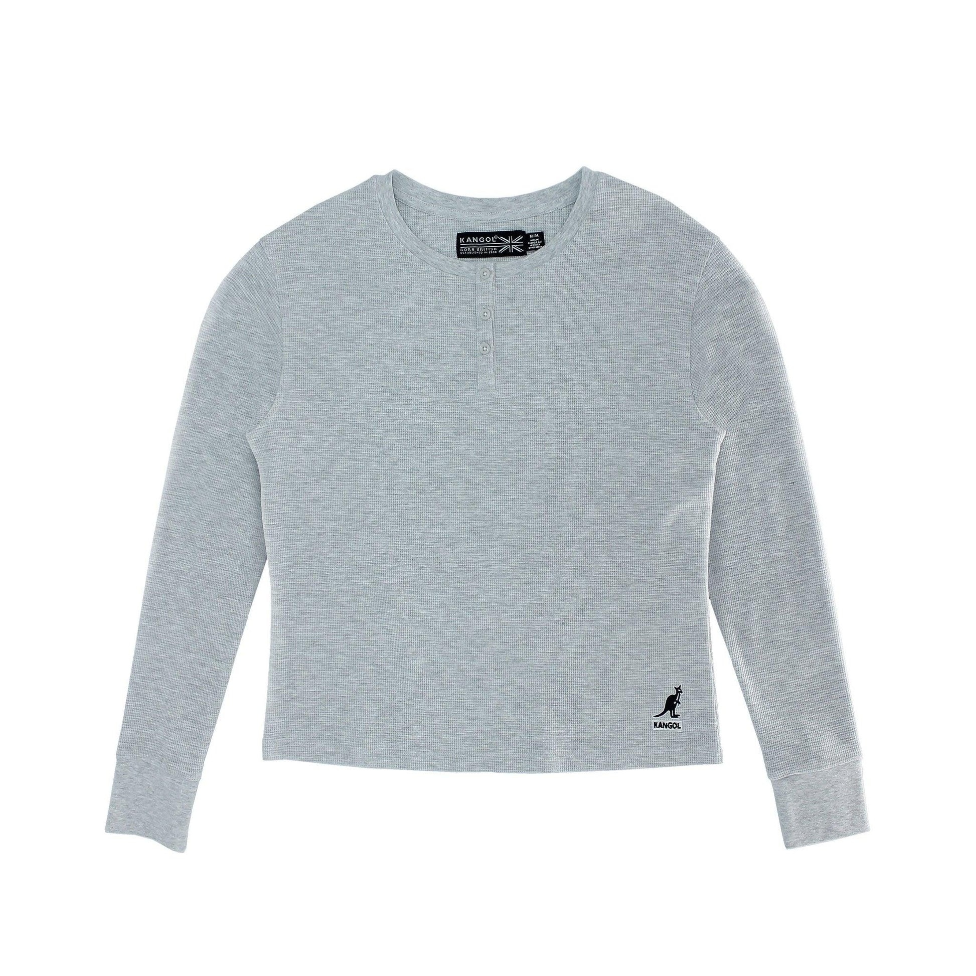 Kangol Women's Waffle Henley Long Sleve Shirt - Velora Luxury Fashion