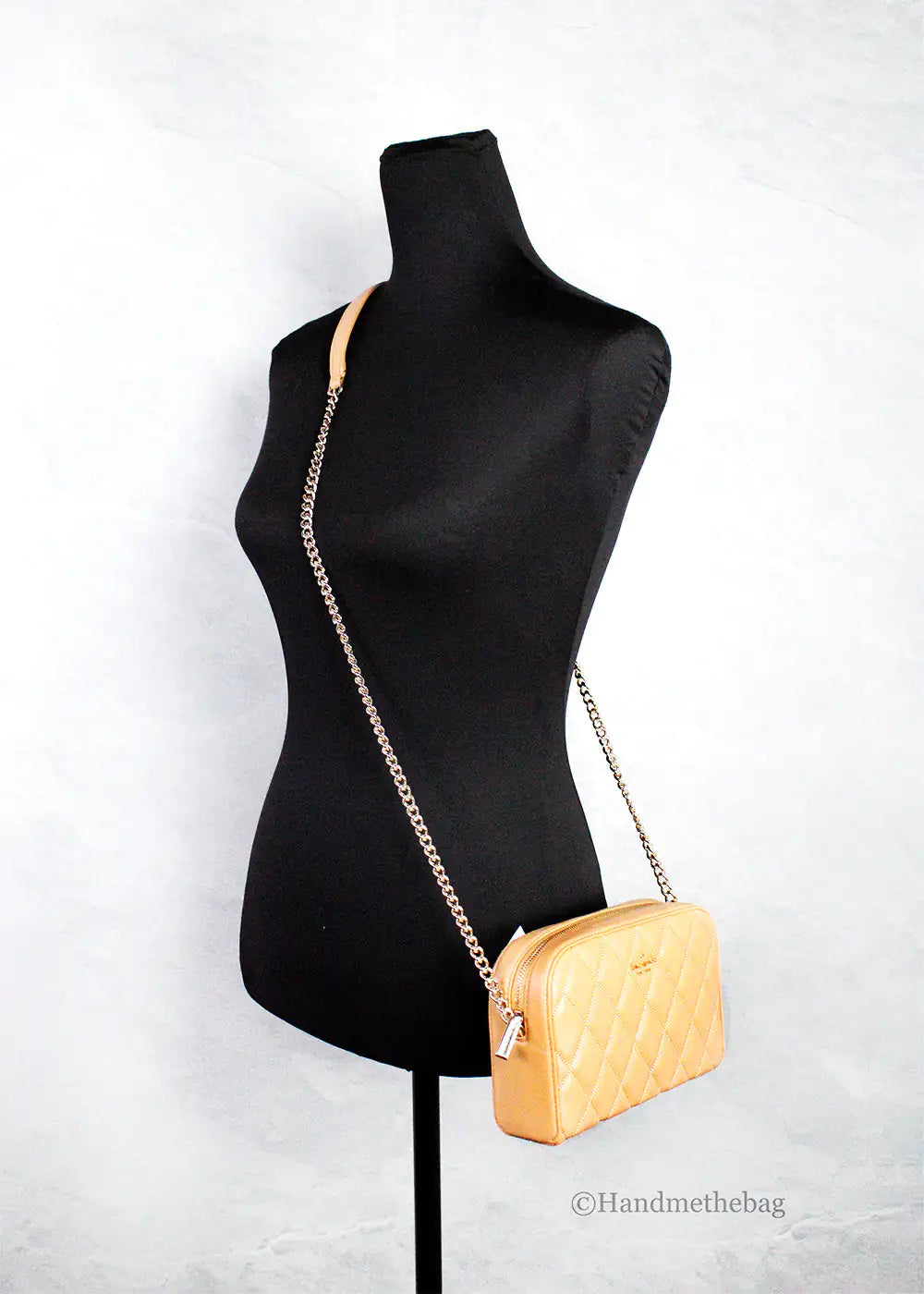 Kate Spade Carey Mini Tiramisu Quilted Camera Crossbody Bag - Velora Luxury Fashion