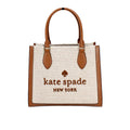 Kate Spade Ellie Small Warm Gingerbread Canvas Crossbody Tote - Velora Luxury Fashion