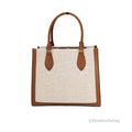 Kate Spade Ellie Small Warm Gingerbread Canvas Crossbody Tote - Velora Luxury Fashion