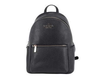 Kate Spade Leila Medium Black Leather Dome Shoulder Backpack - Velora Luxury Fashion