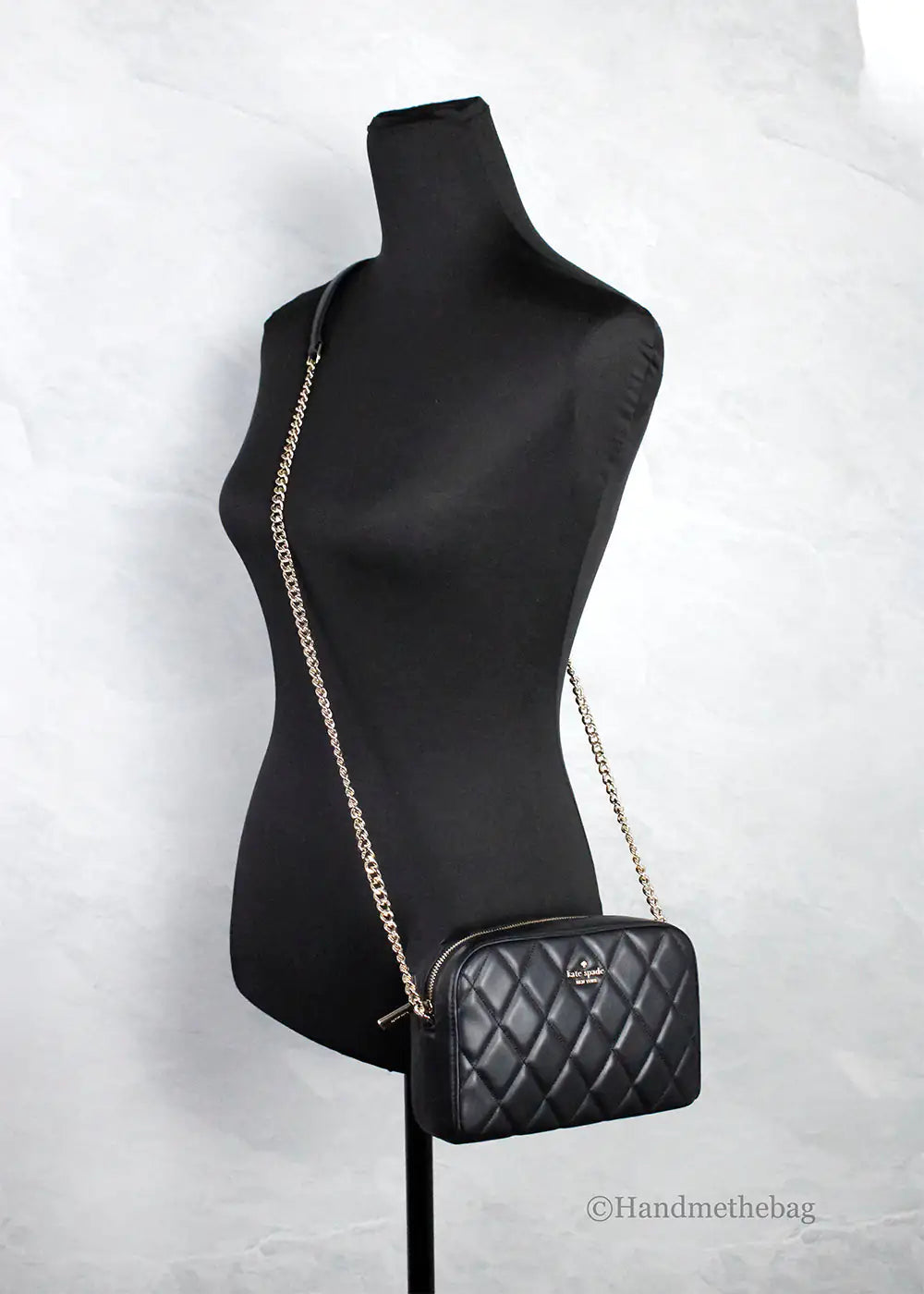 Kate Spade Mini Black Quilted Crossbody - Velora Luxury Fashion