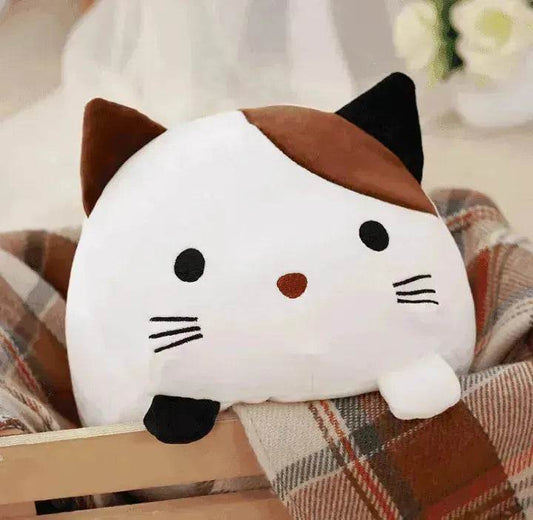 Kawaii Plush Cat Pillow: Soft, 30cm, Cartoon Animal Doll. Great for Kids! - Velora