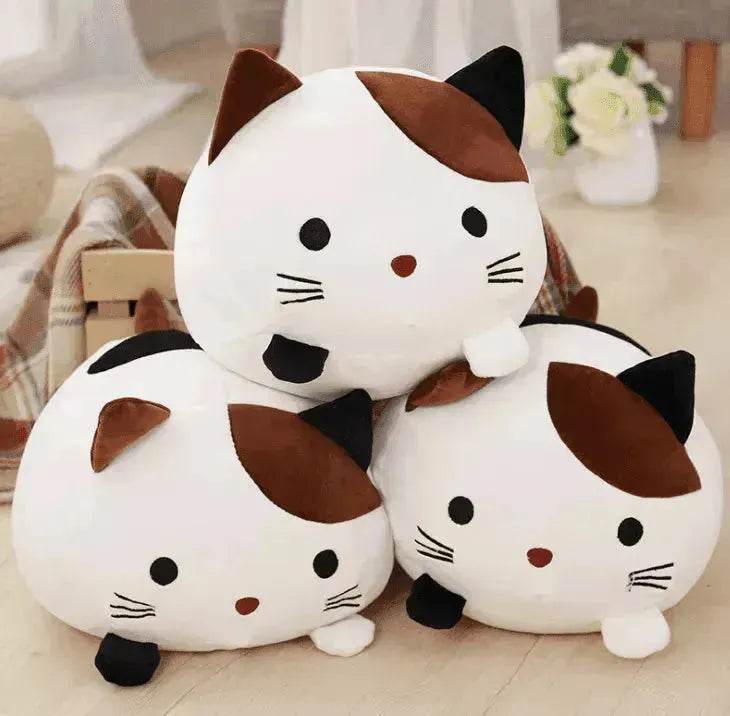 Kawaii Plush Cat Pillow: Soft, 30cm, Cartoon Animal Doll. Great for Kids! - Velora