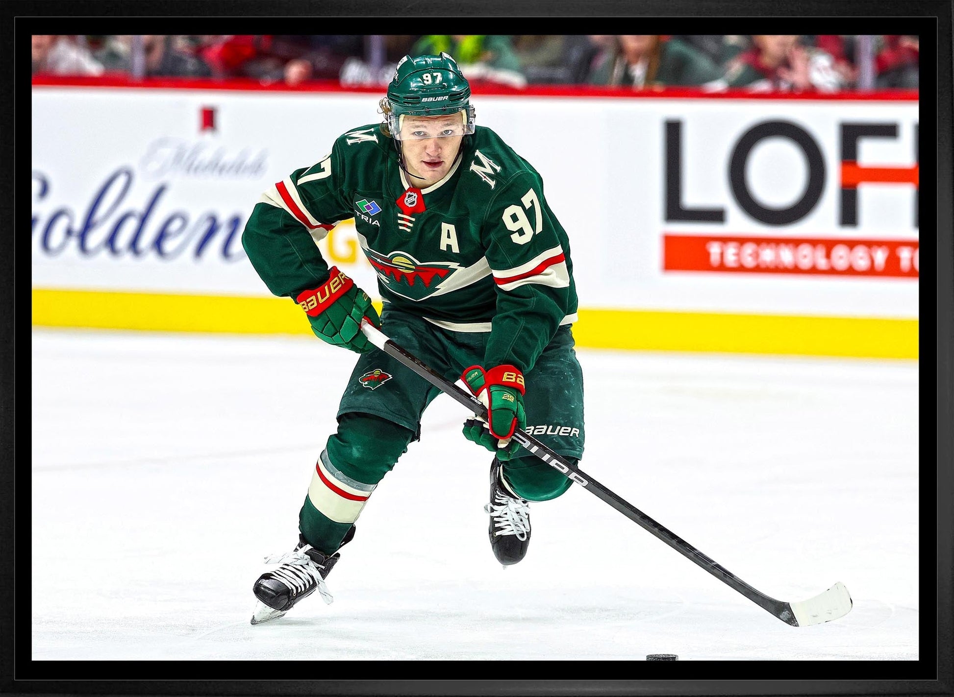 Kirill Kaprizov 20x29 Framed Canvas Minnesota Wild - Velora Luxury Fashion