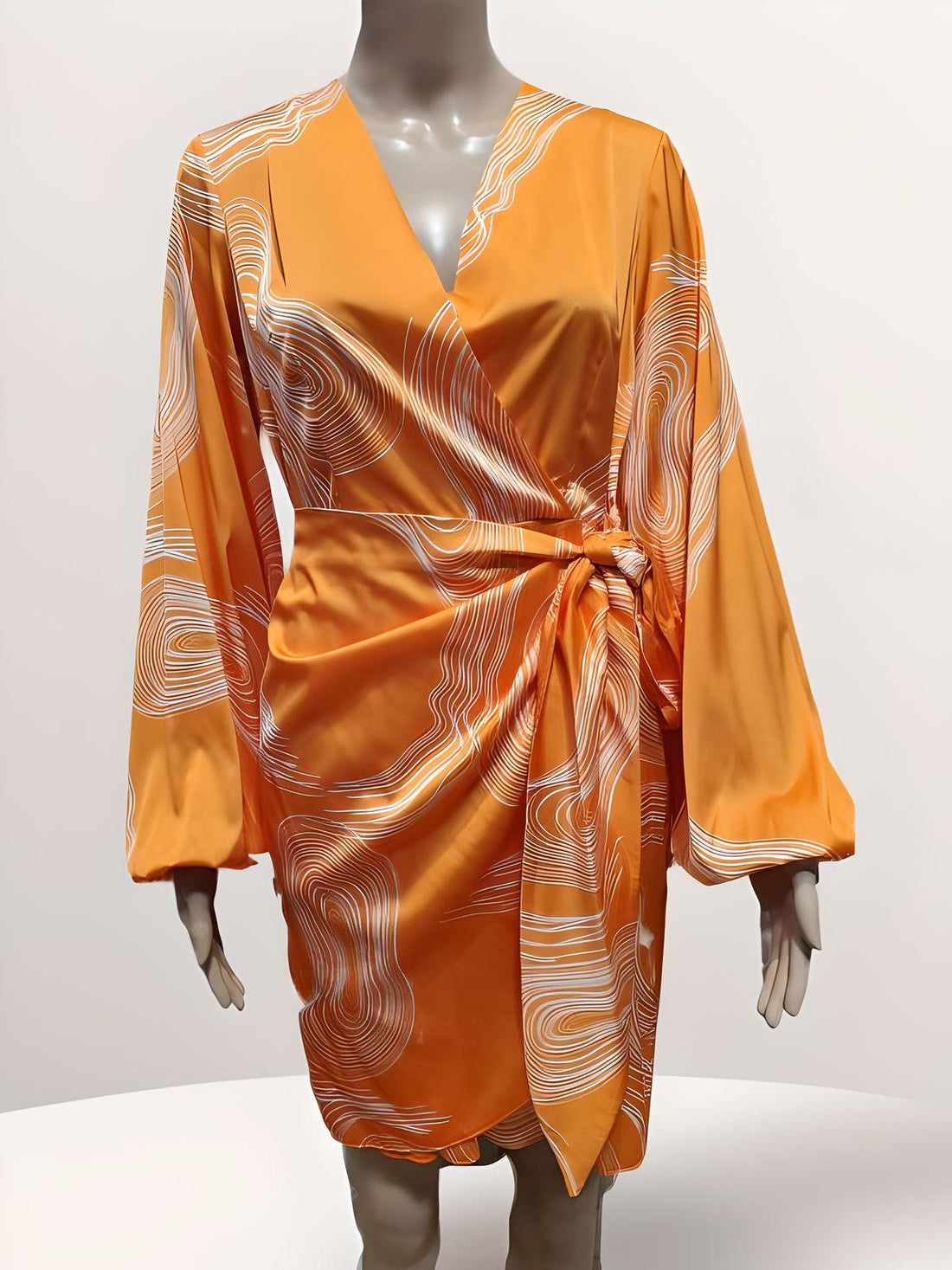 Knee-Length Belt Dress - Velora Luxury Fashion