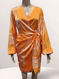Knee-Length Belt Dress - Velora Luxury Fashion