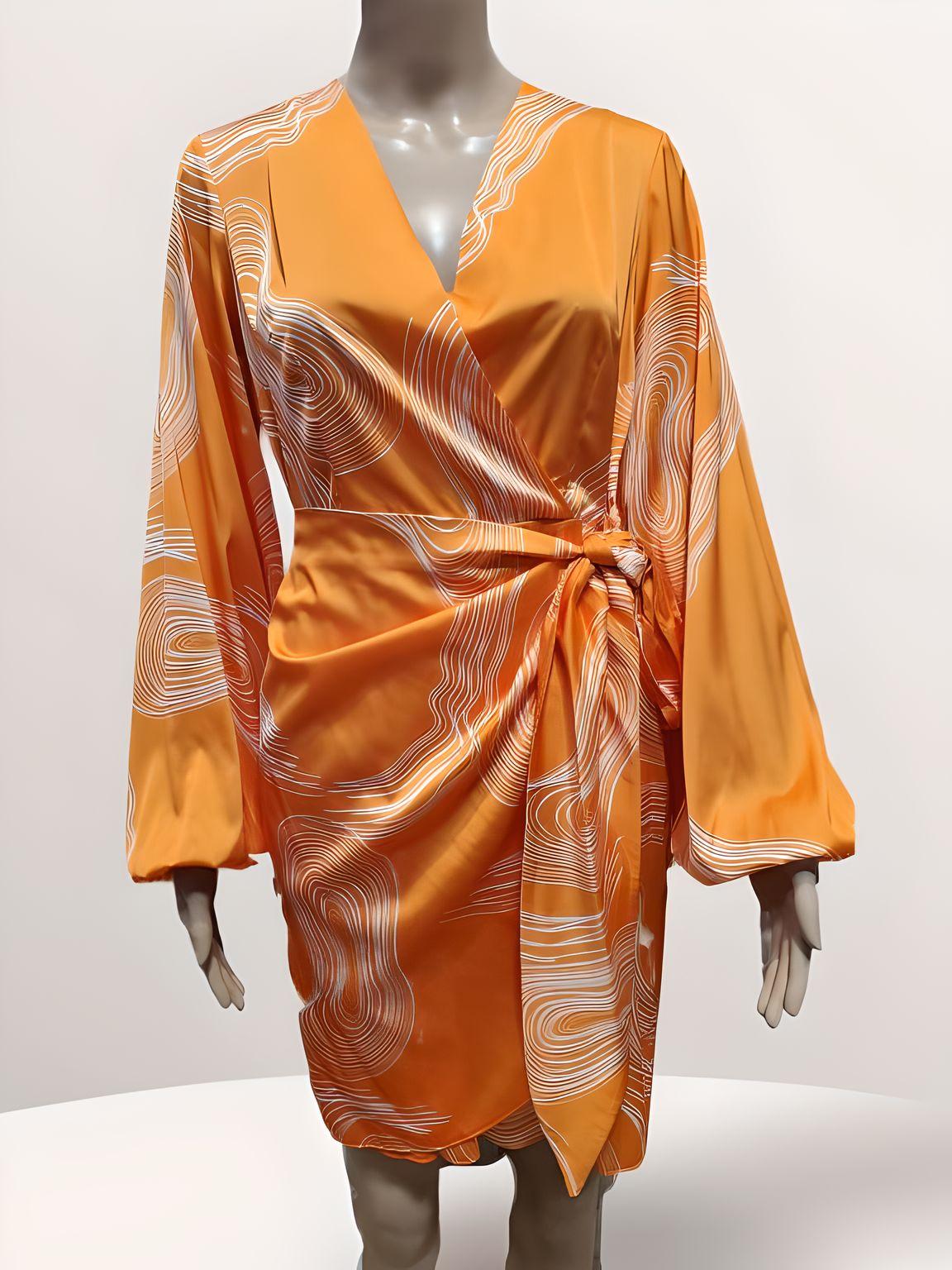 Knee-Length Belt Dress - Velora Luxury Fashion