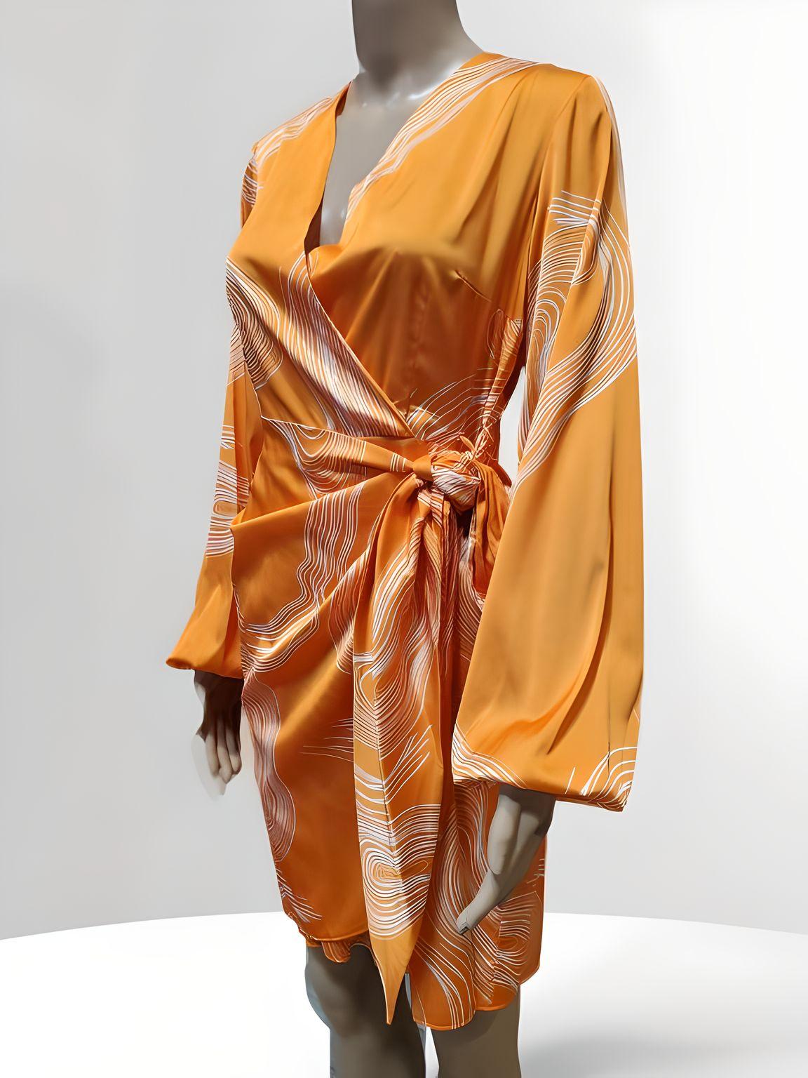 Knee-Length Belt Dress - Velora Luxury Fashion