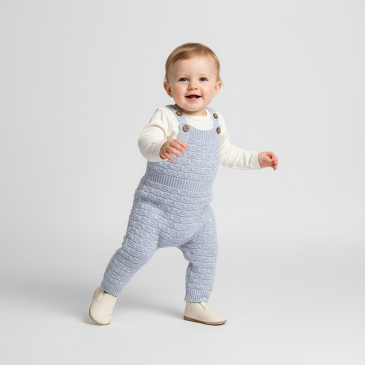 Knitted Newborn Overall Set - Velora Luxury Fashion
