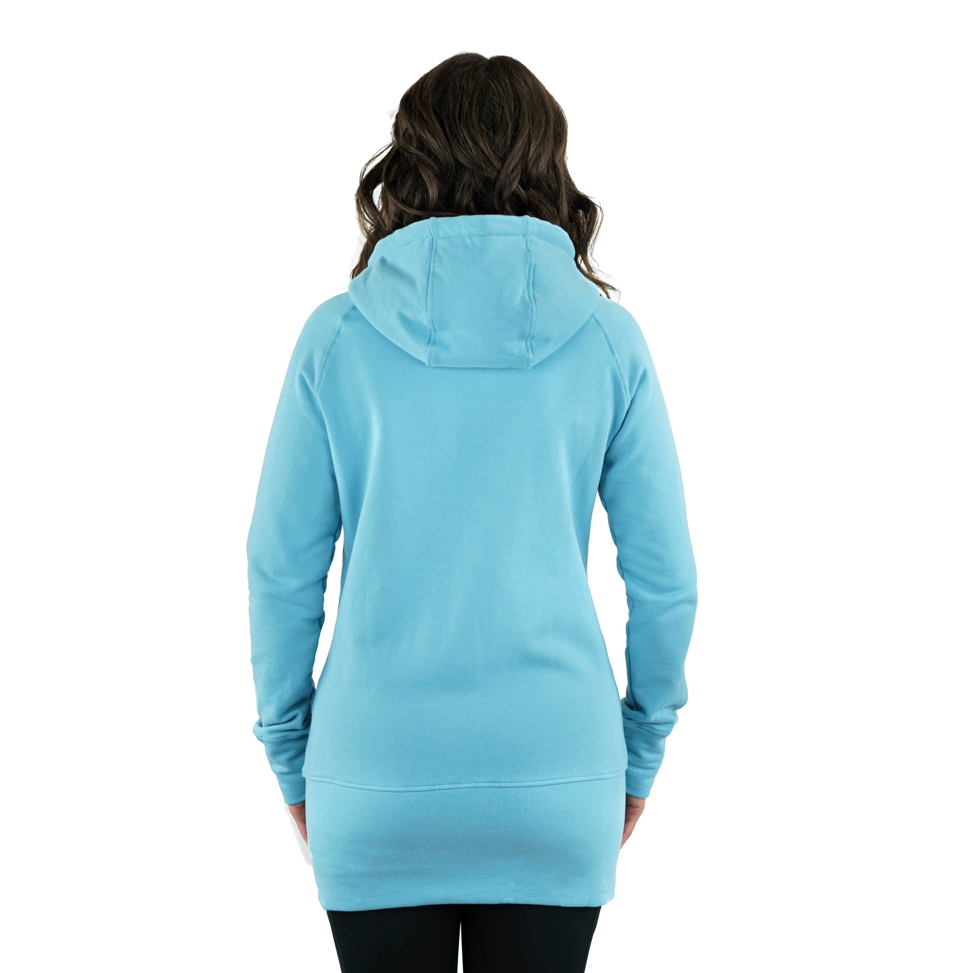 Kora Long Zipup Hoodie Sky Blue - Velora