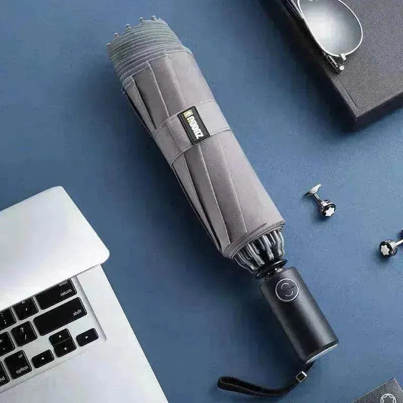LED Flashlight Lighting Rain and Sunshine Folding Umbrella - Velora