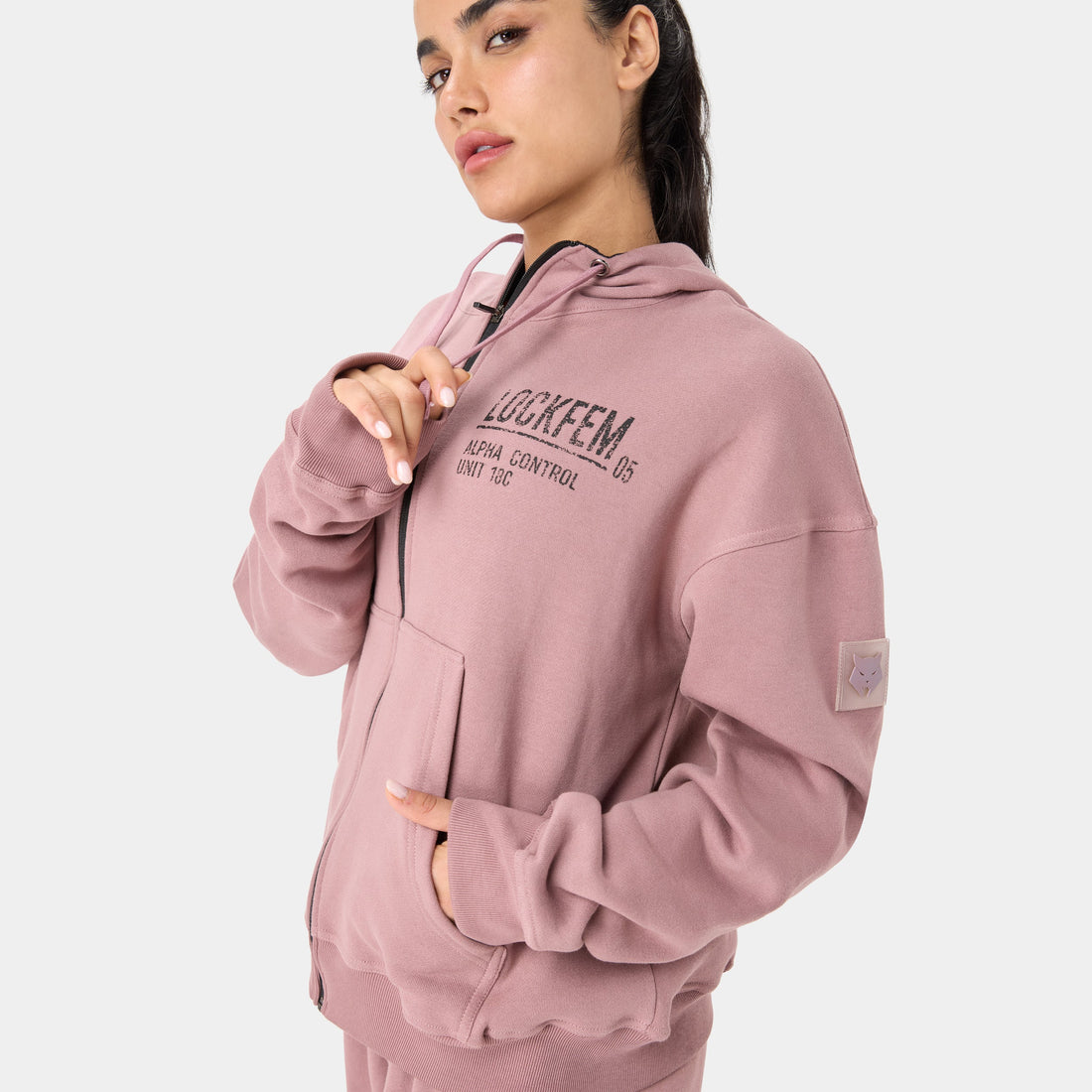 LOCKFEM_05 HOODIE — STORM ROSE - Velora Luxury Fashion