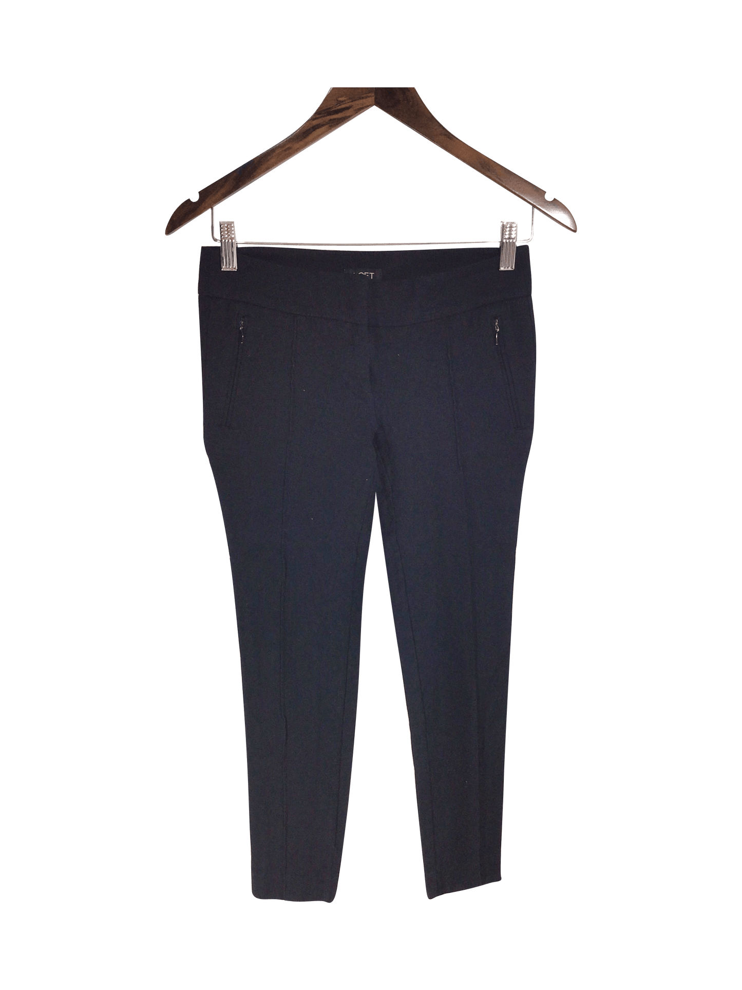 LOFT Women Work Pants Regular fit in Black - 0 - Velora Luxury Fashion