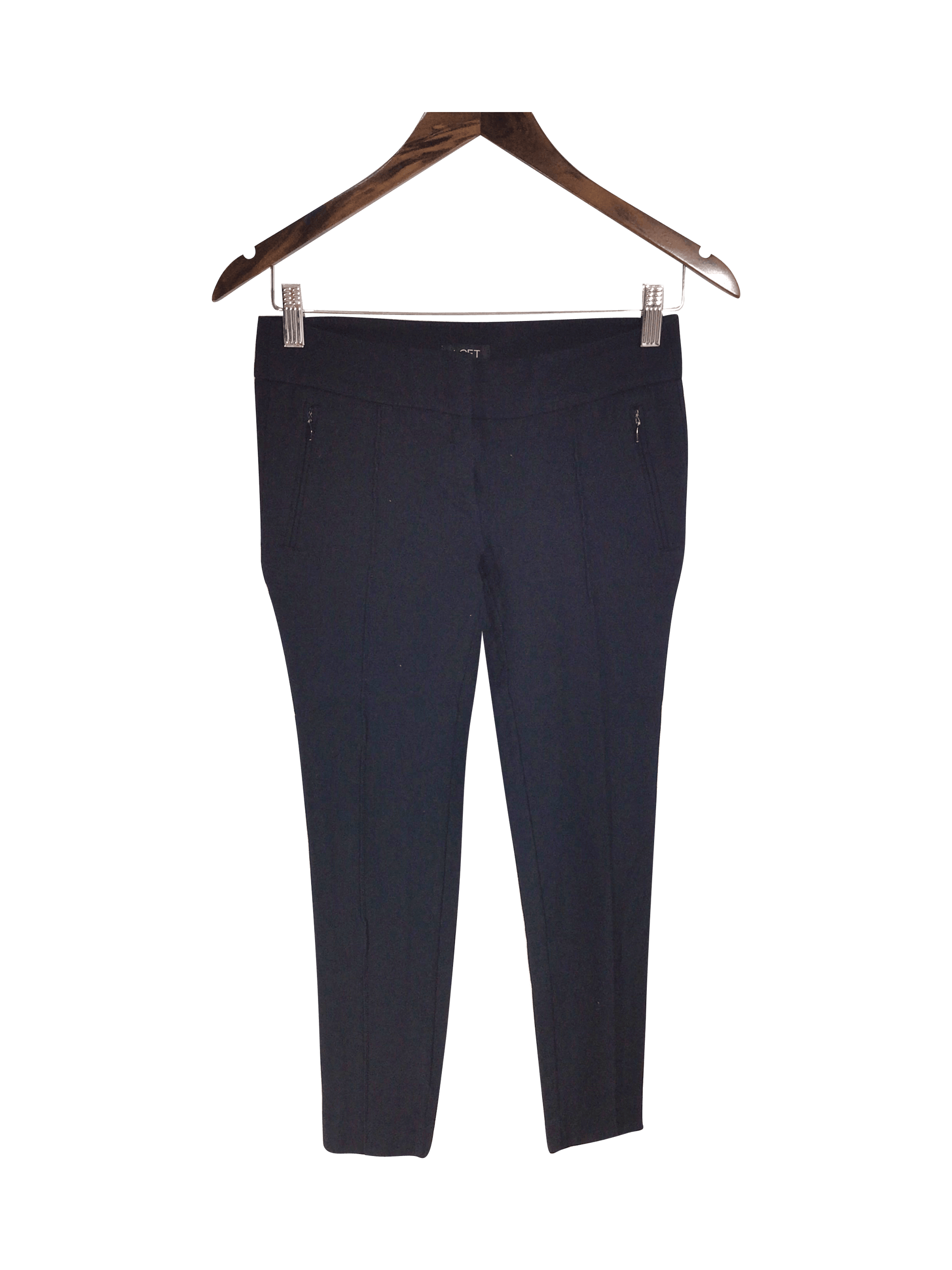 LOFT Women Work Pants Regular fit in Black - 0 - Velora Luxury Fashion