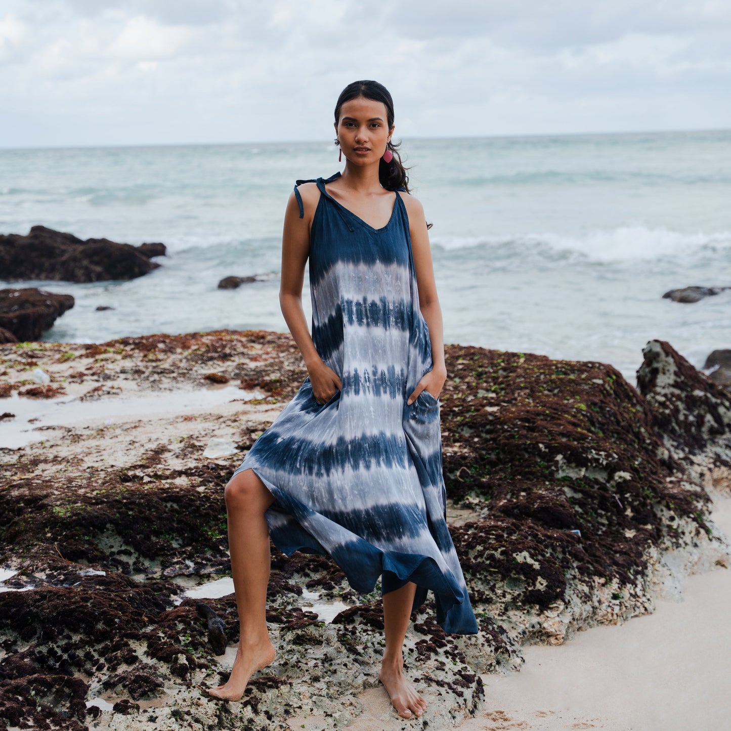 Stripey Dress - Monochrome